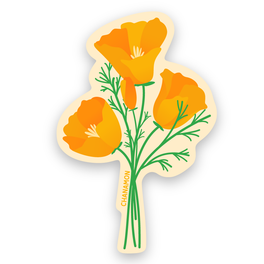 California Poppies Sticker