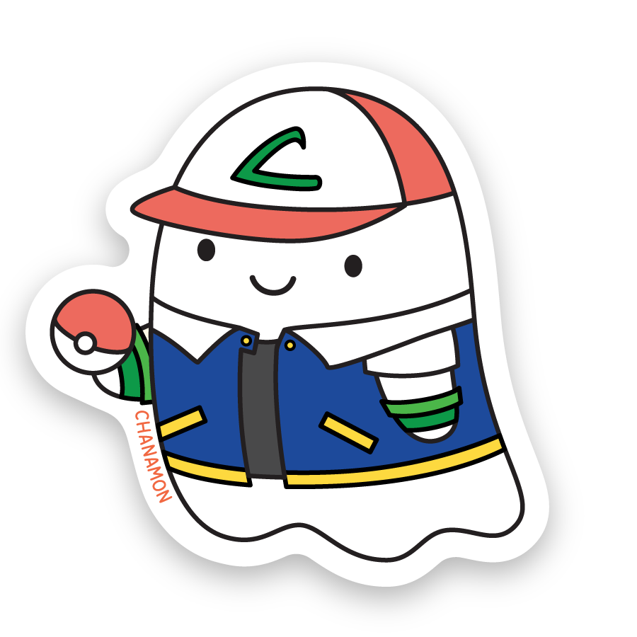 among us pokemon cards Pokemon Trainer Ghost Sticker