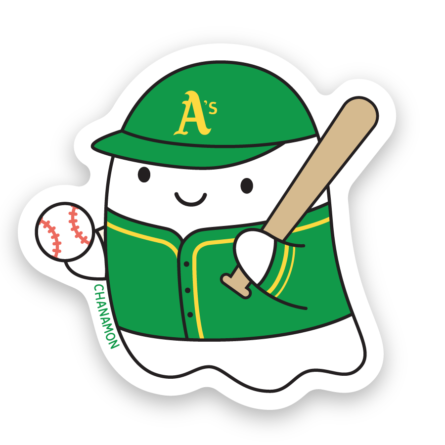 Oakland A's Baseball Ghost Sticker