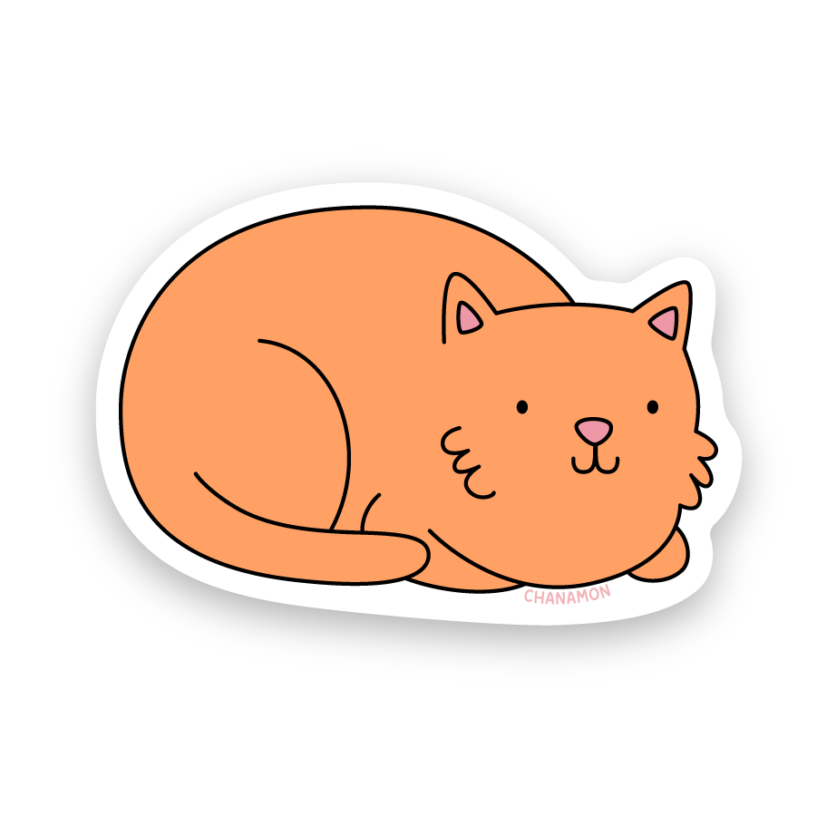 Orange Cat Loaf Sticker