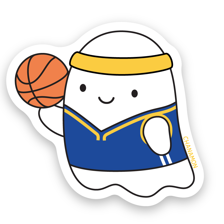 Warriors Basketball Ghost Sticker