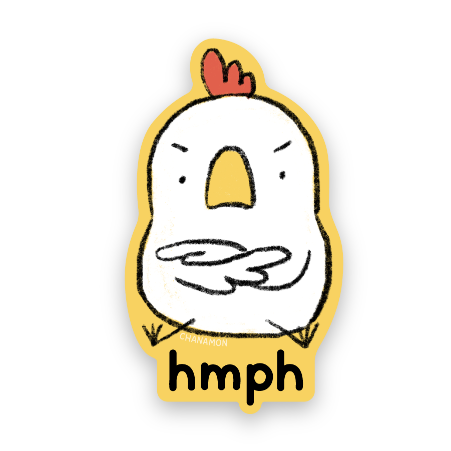 Hmph Angry Chicken Sticker