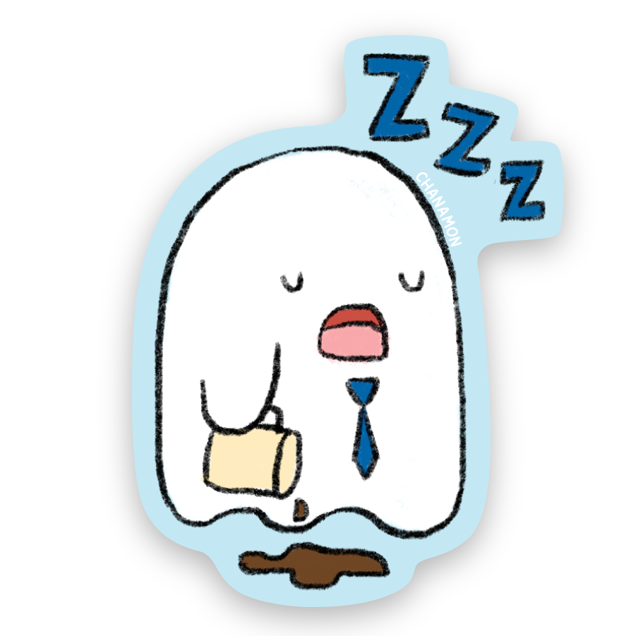 Sleeping Corporate Ghost Sticker