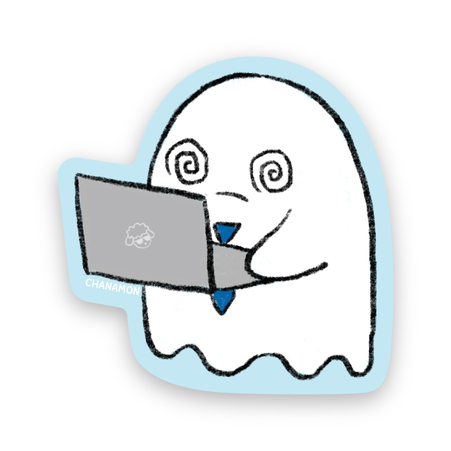 Dazed Corporate Ghost Sticker
