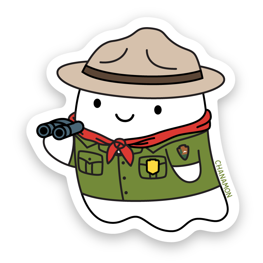 Park Ranger Ghost Sticker