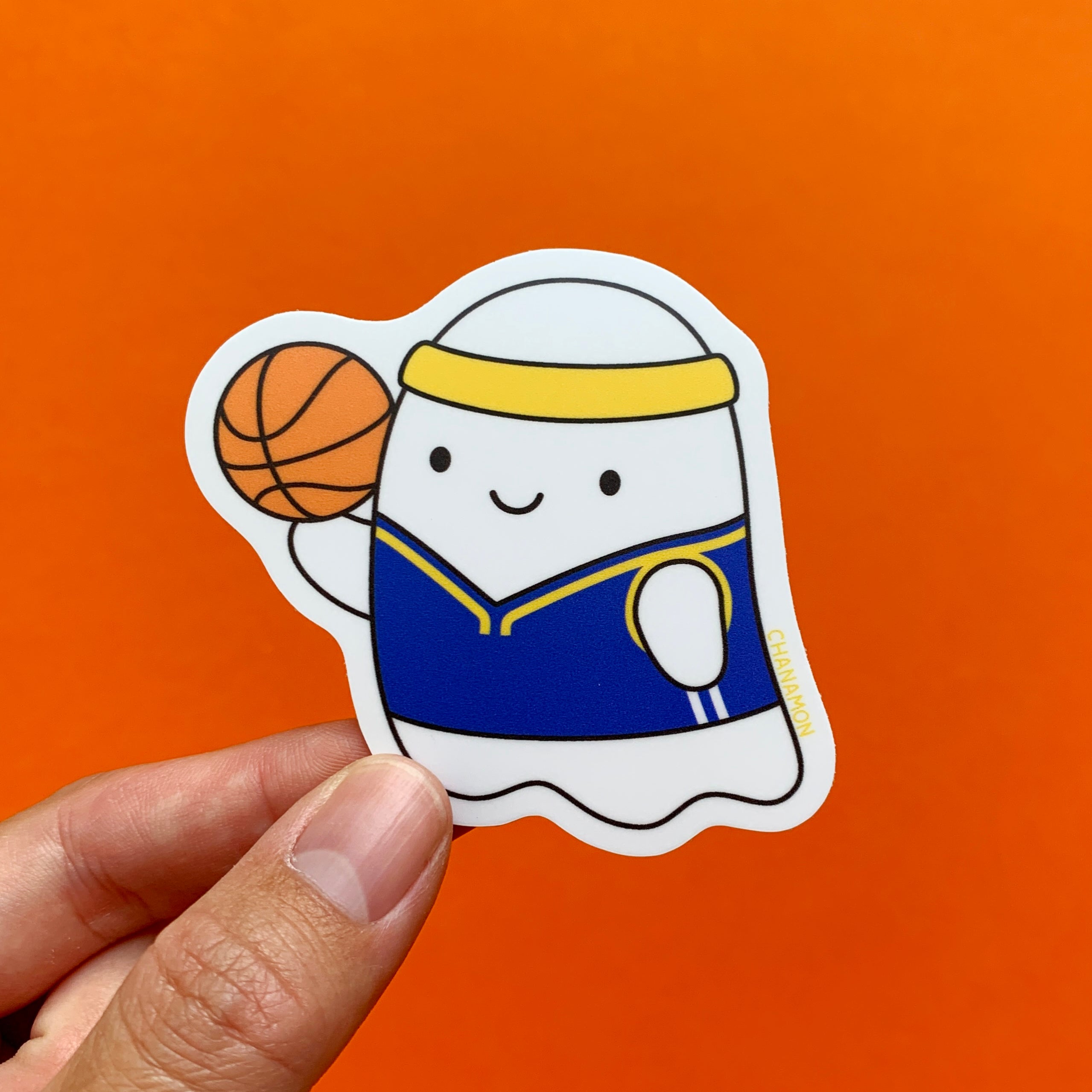 Warriors Basketball Ghost Sticker