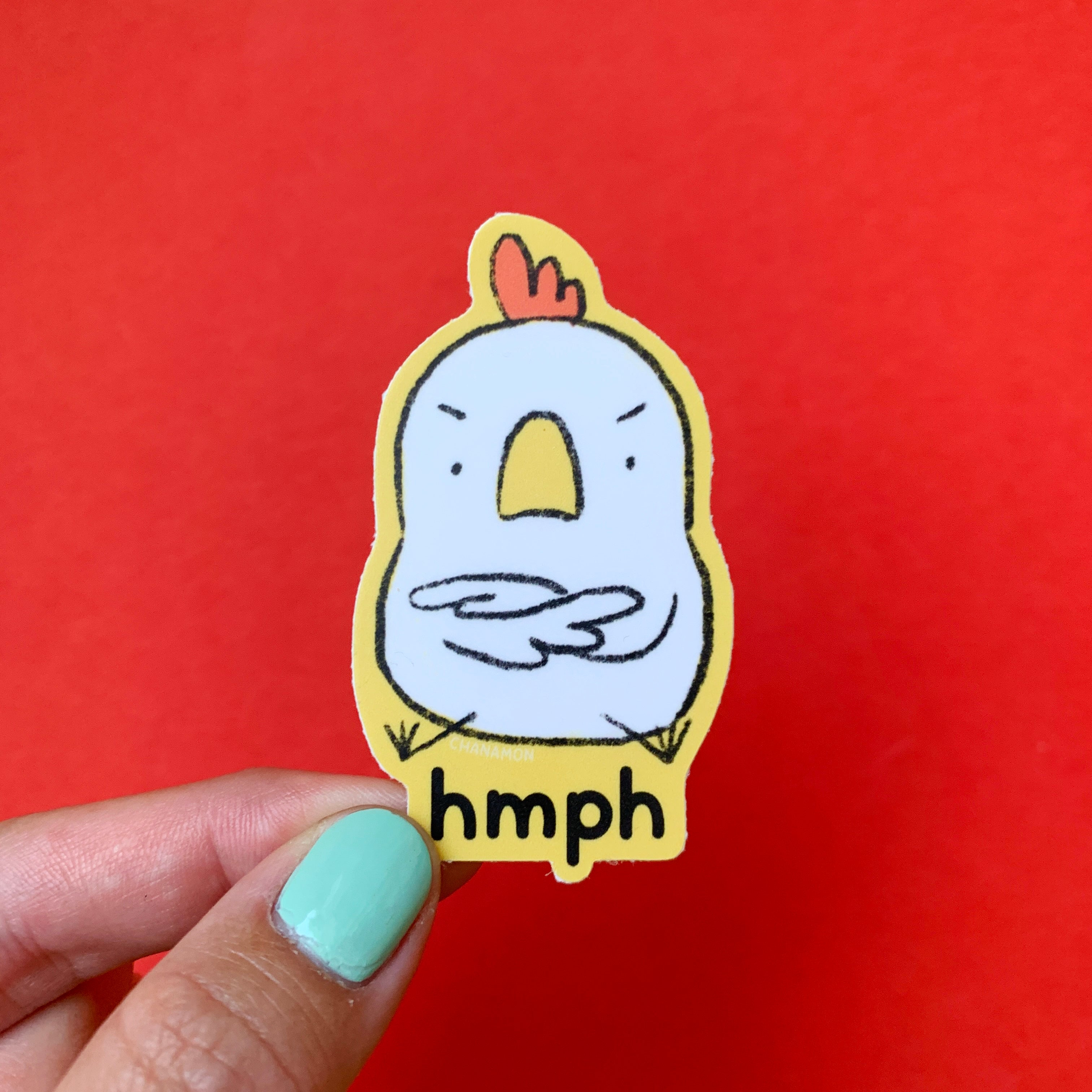 Hmph Angry Chicken Sticker