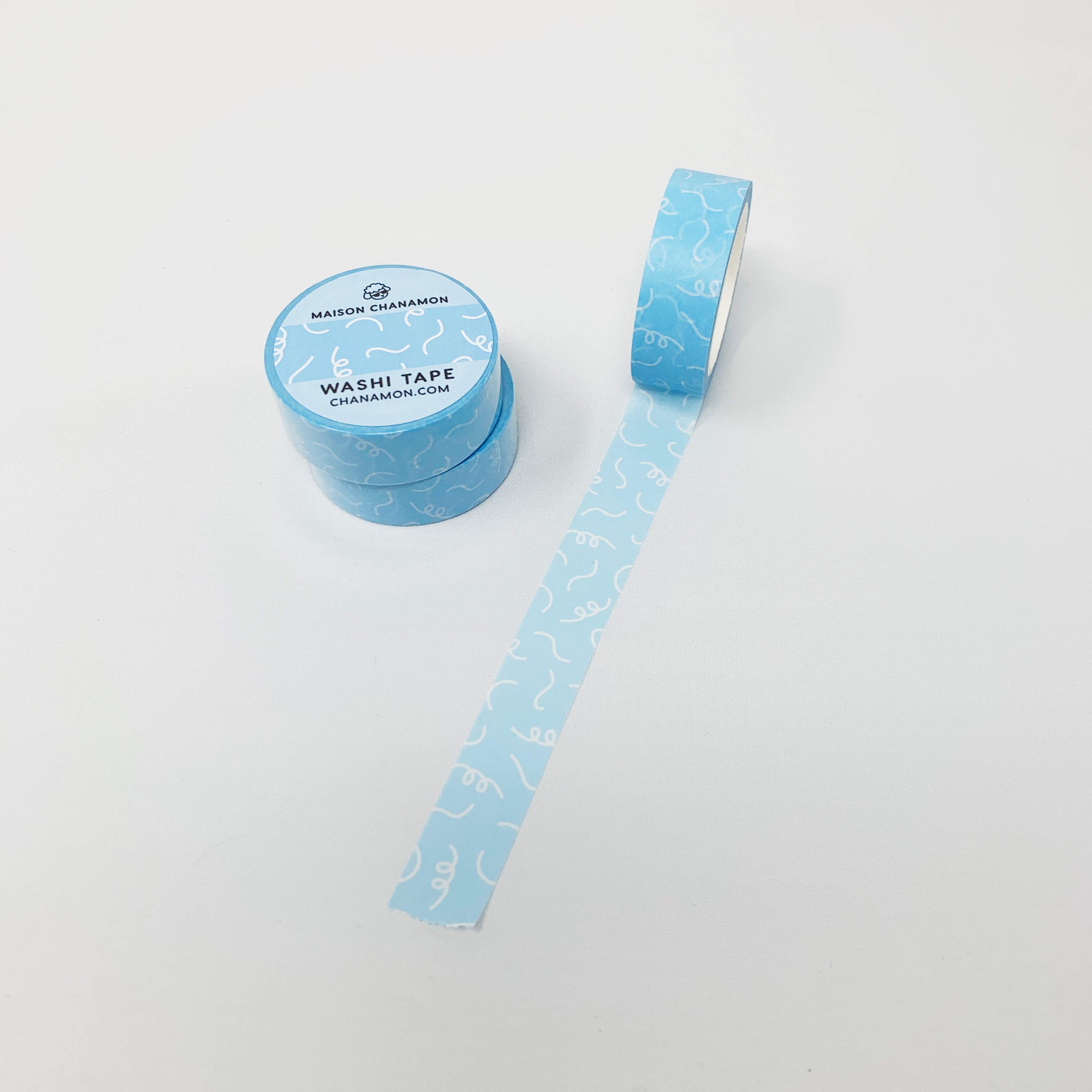 Blue Squiggle Washi Tape