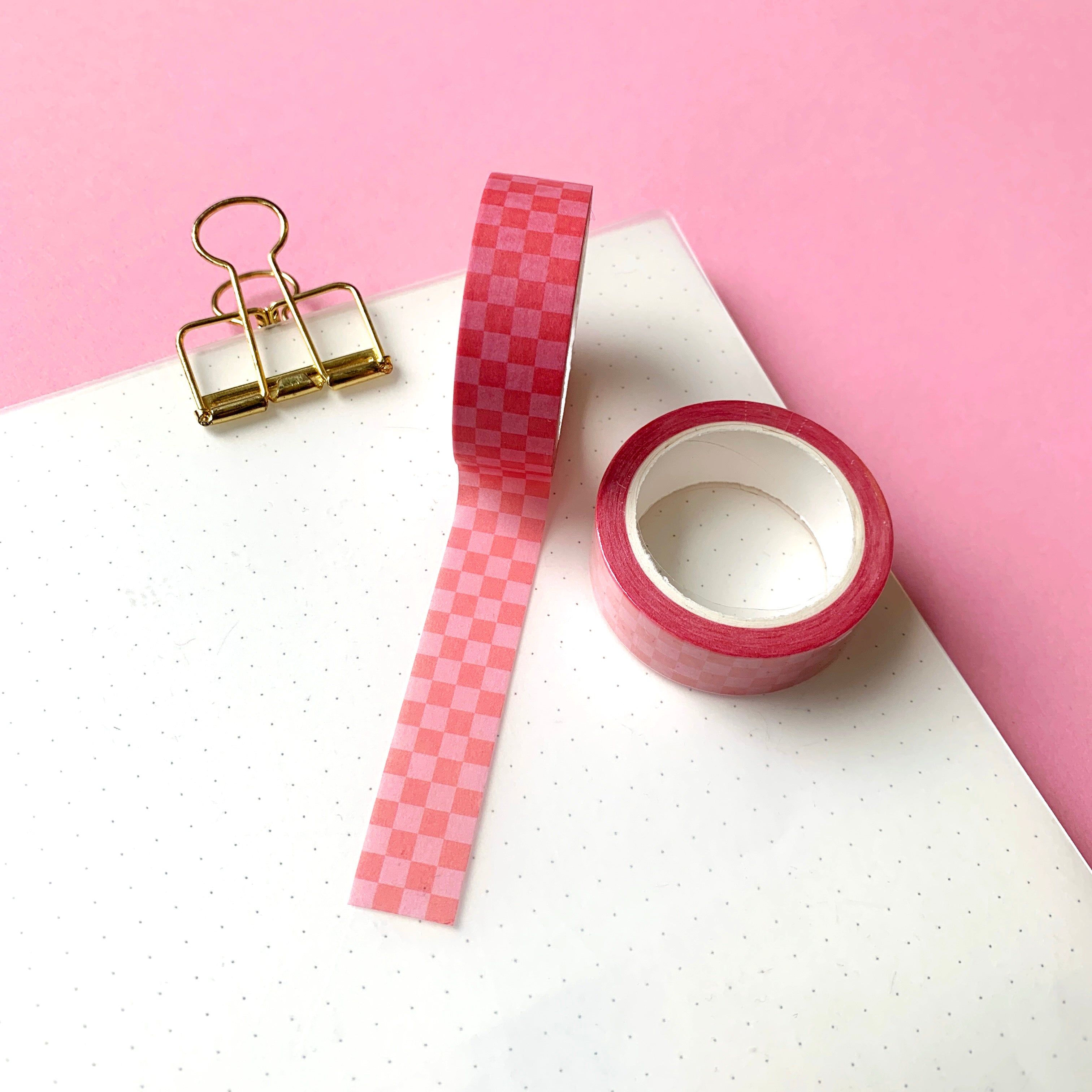 Pink Checker Washi Tape