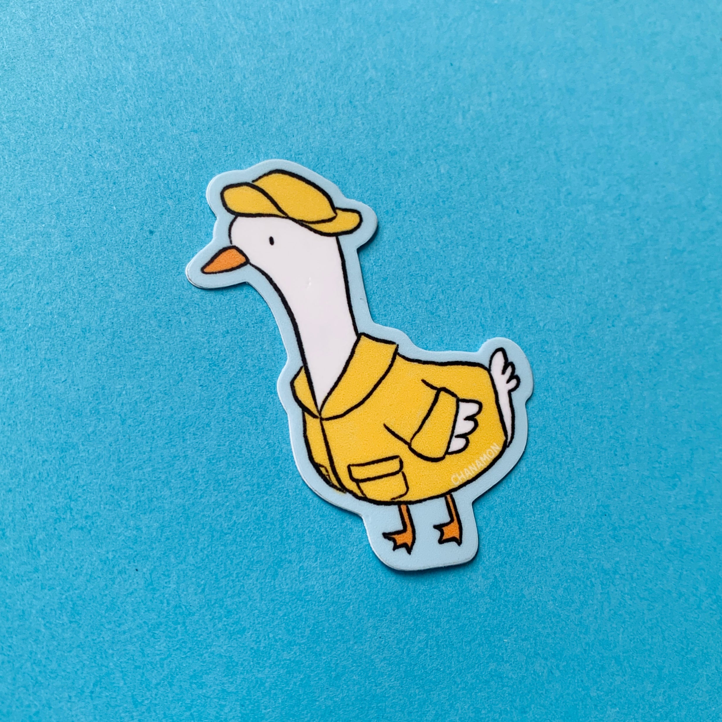Raincoat Goose Sticker