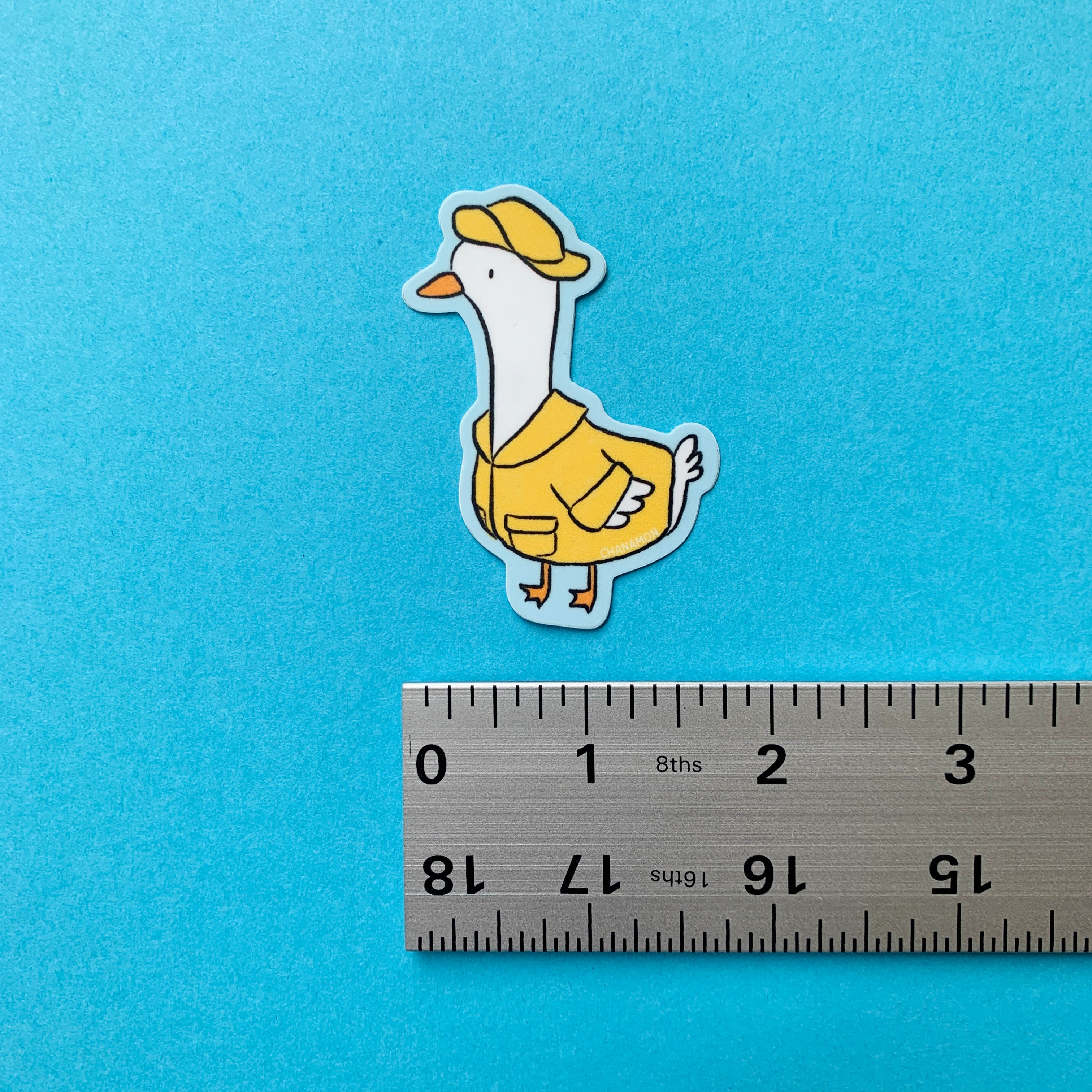 Raincoat Goose Sticker