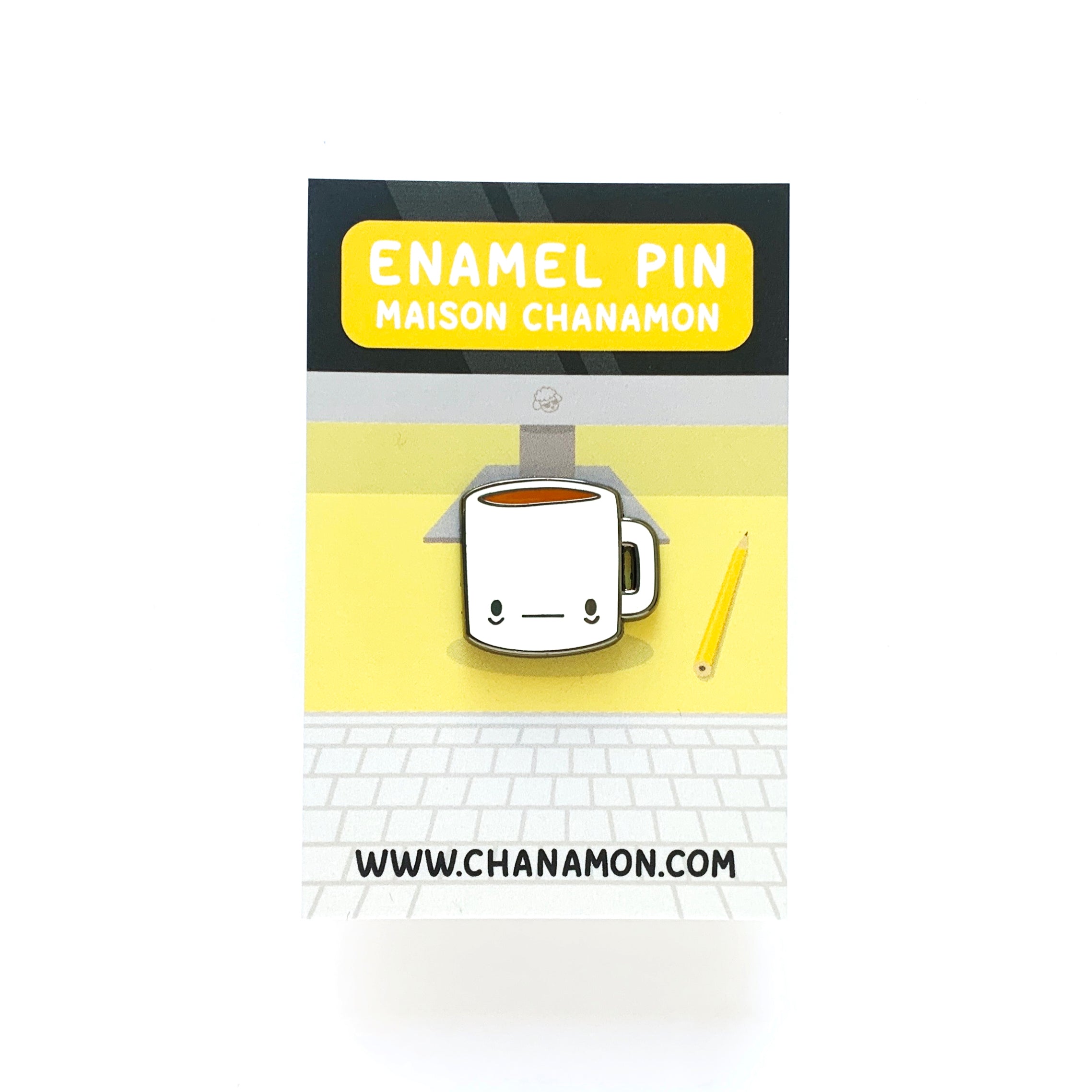 Tired Mug Enamel Pin