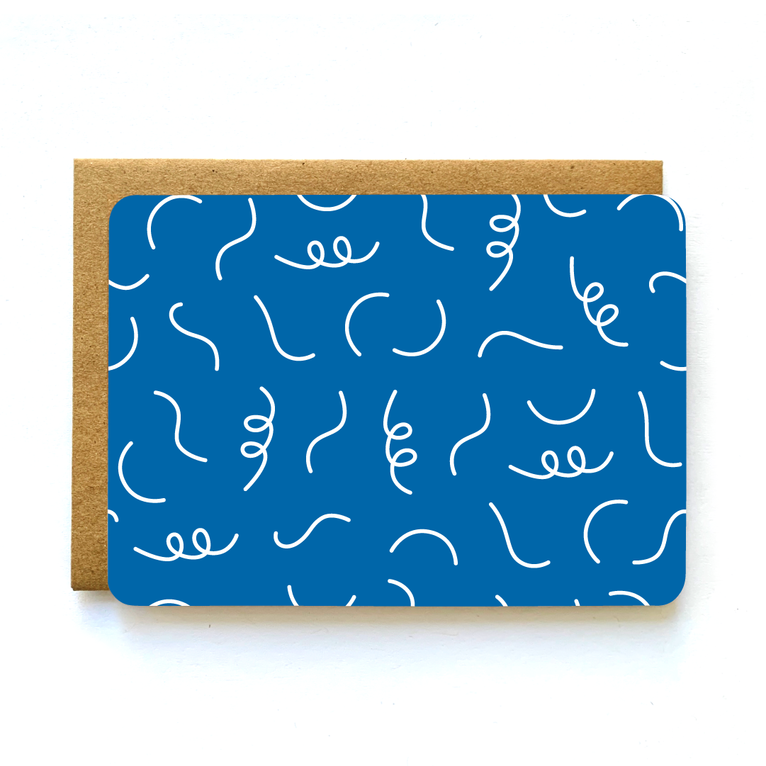 Navy Squiggle Mini Notecard Set
