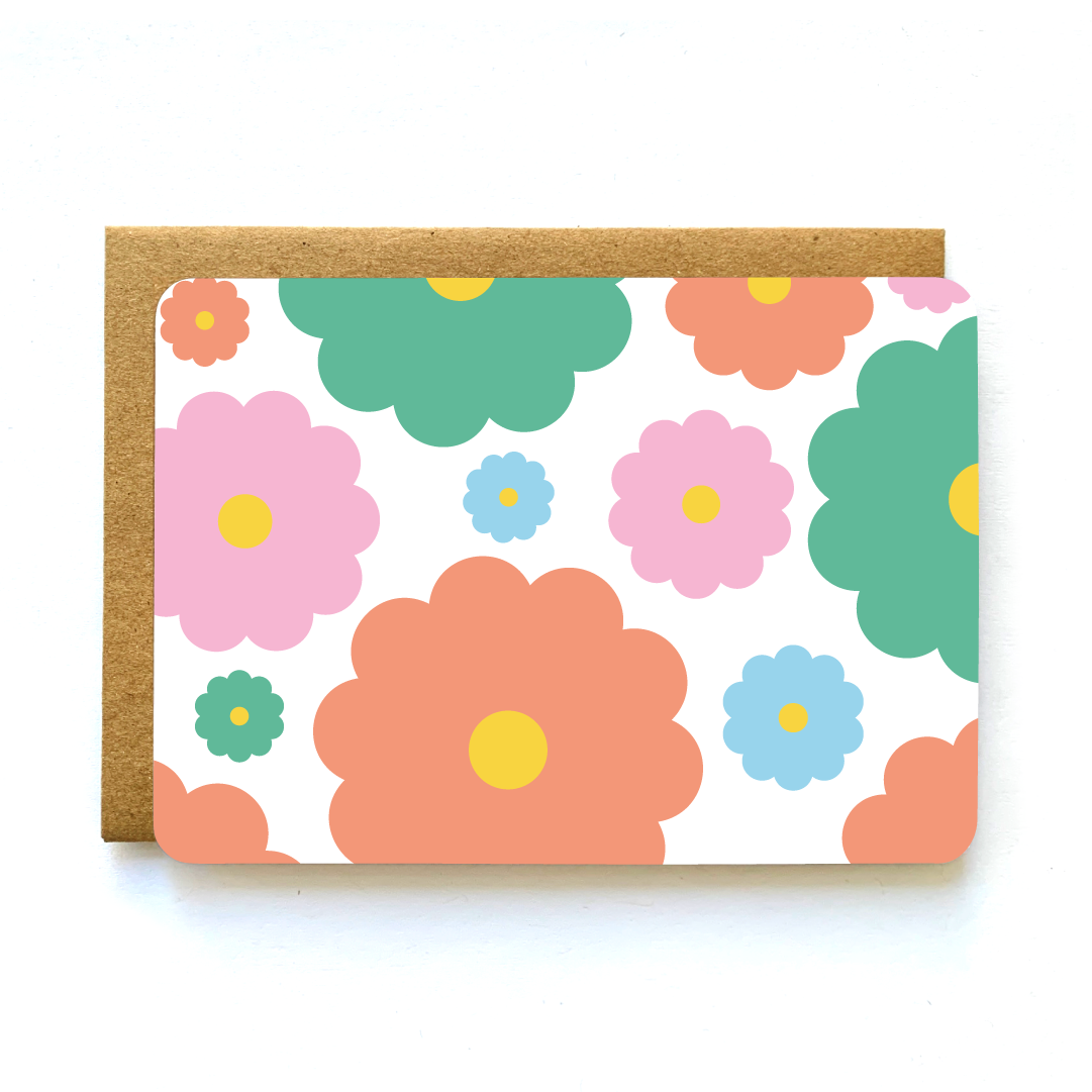 Flower Pattern Mini Notecard Set