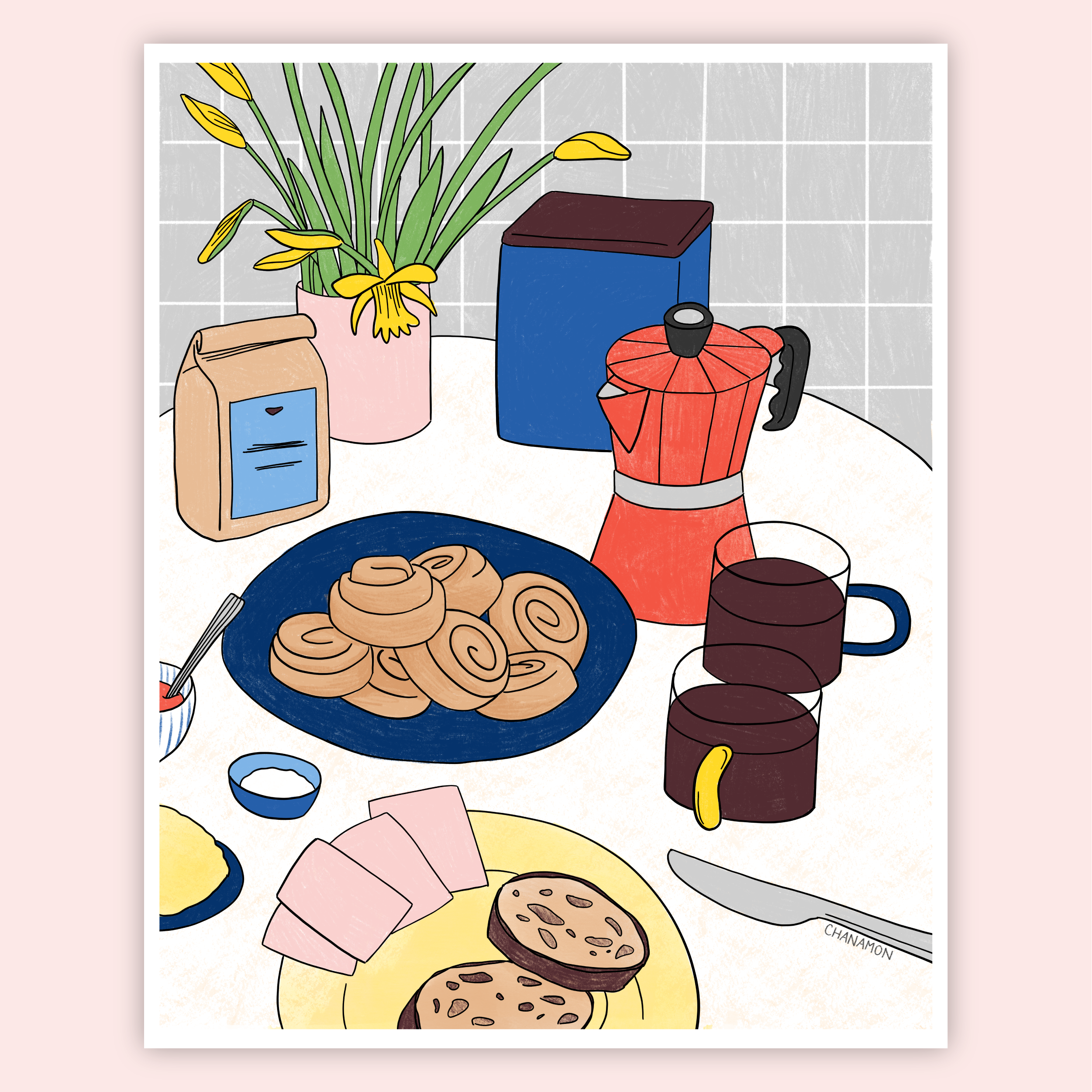 Breakfast Still Life Print