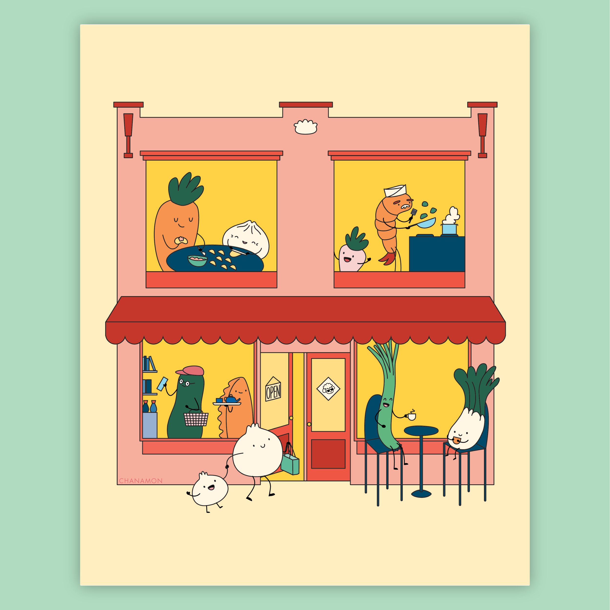 Dumpling House Print