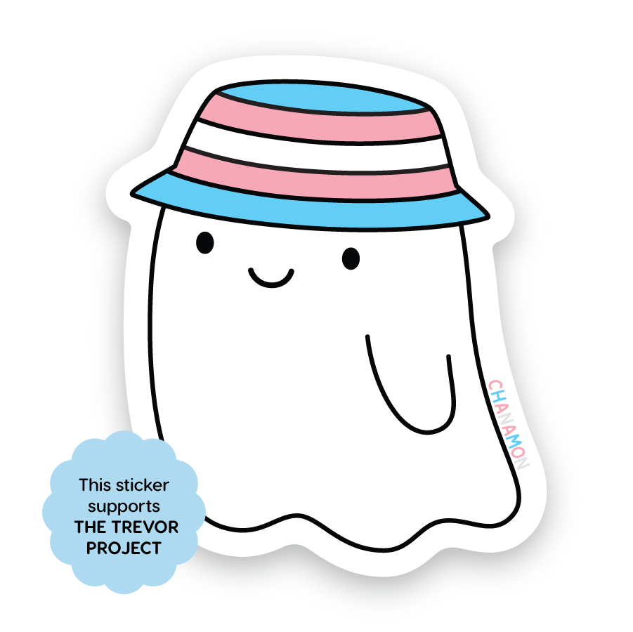 Trans Pride Ghost Sticker