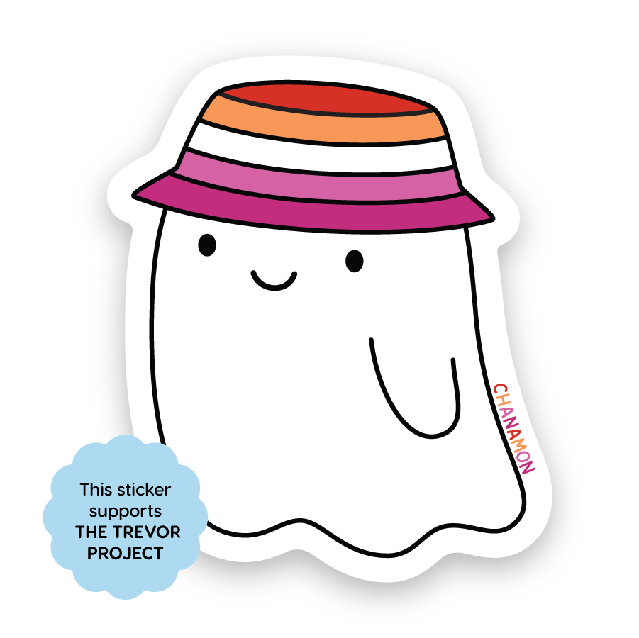 Lesbian Pride Ghost Sticker