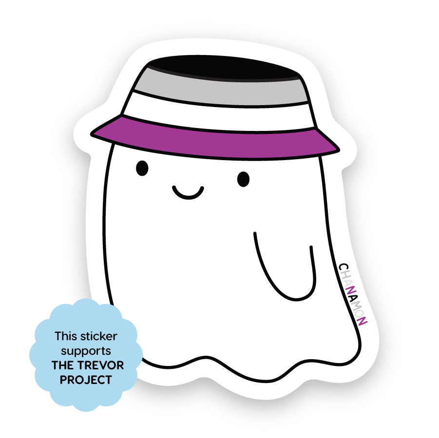 Asexual Pride Ghost Sticker