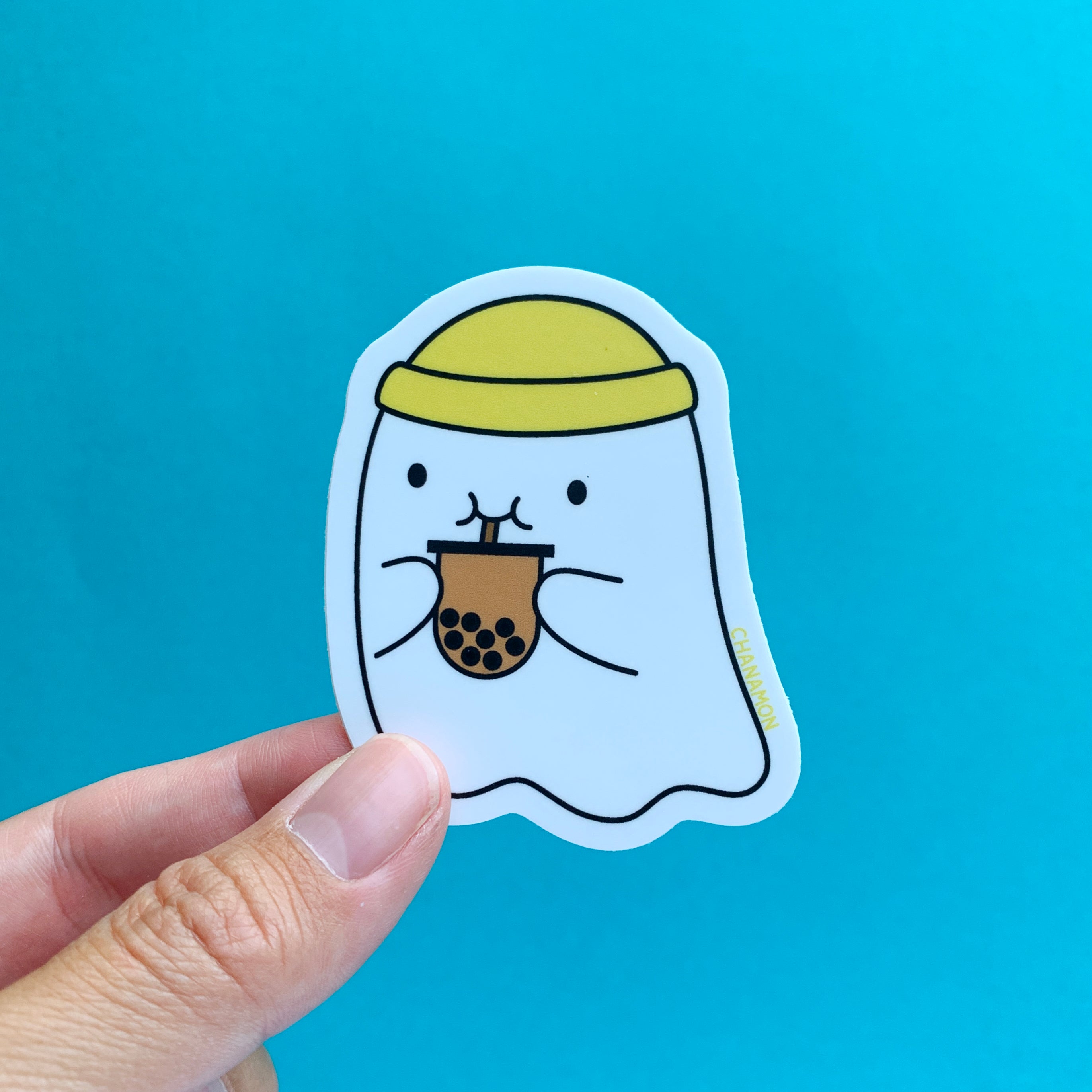 Bubble Tea Ghost Sticker