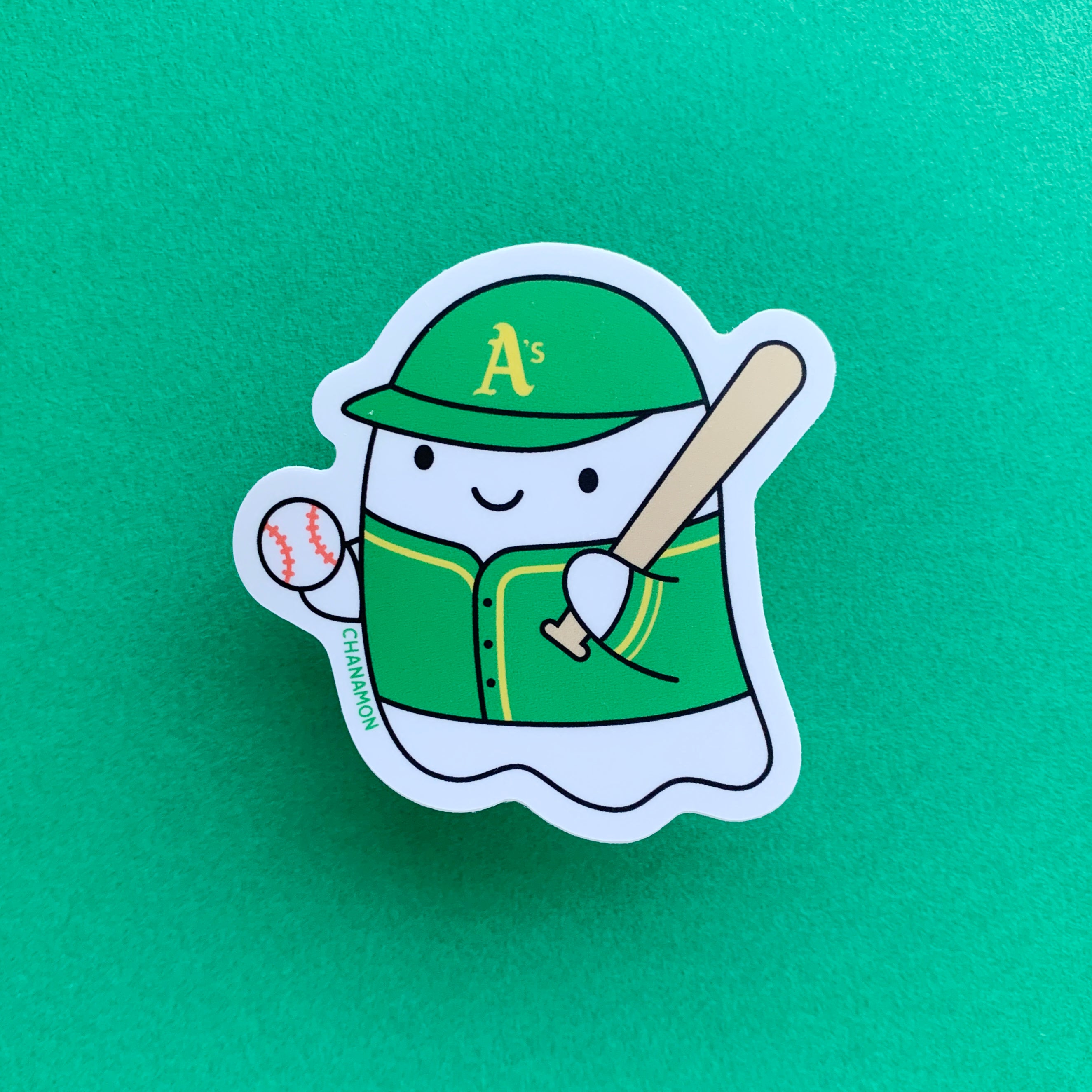 Oakland A's Baseball Ghost Sticker
