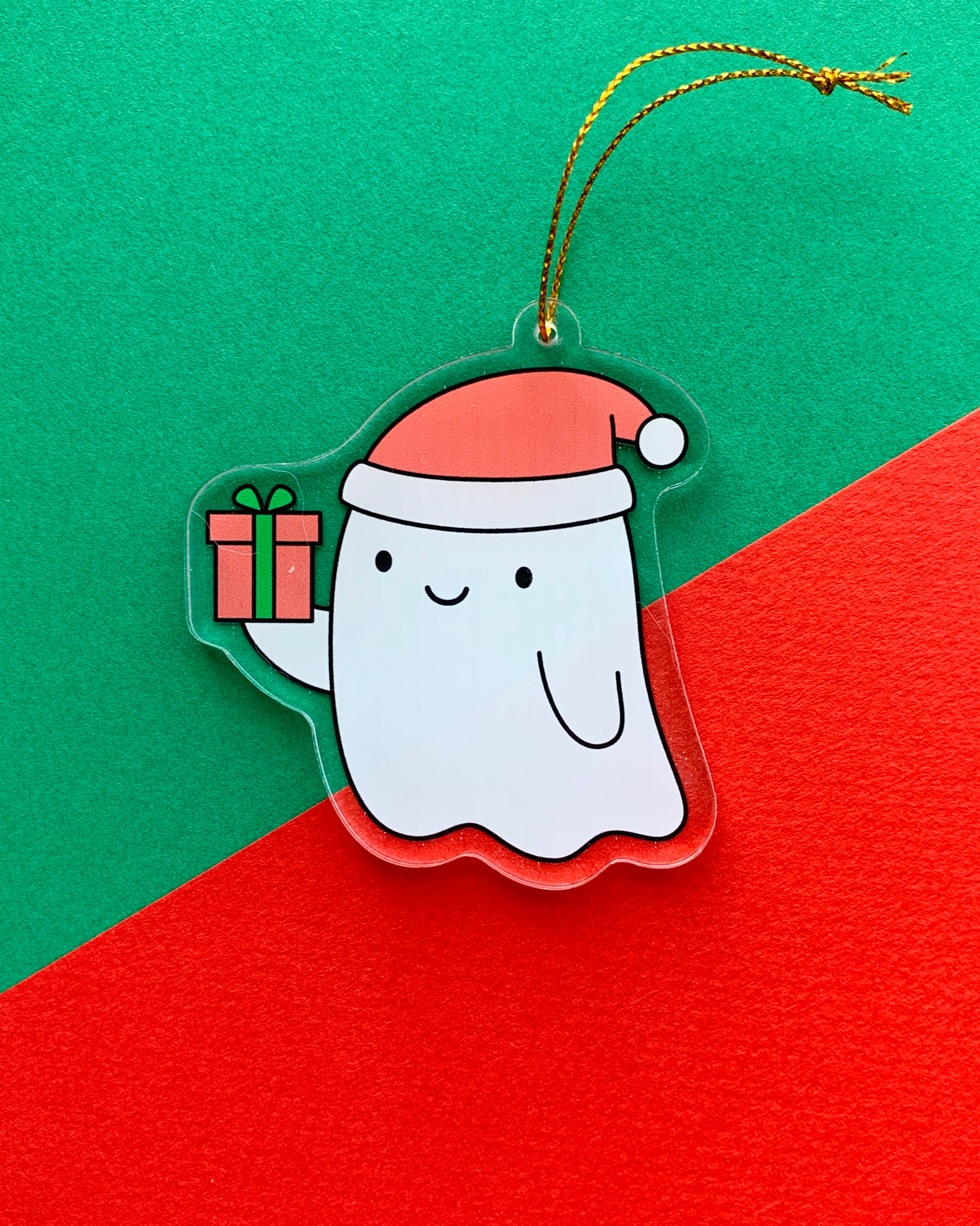 Santa Ghost Ornament