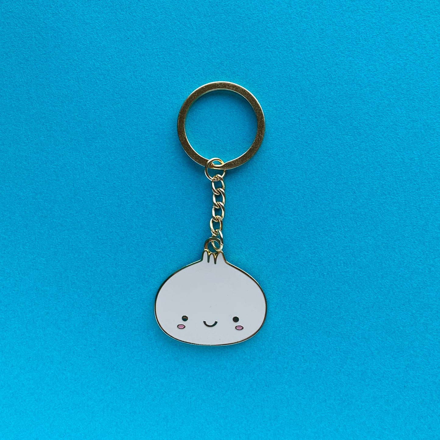 Dumpling Bao Metal Keychain