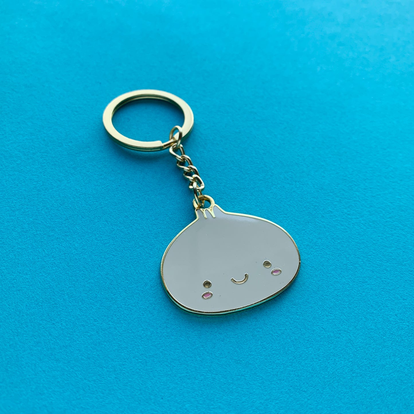 Dumpling Bao Metal Keychain