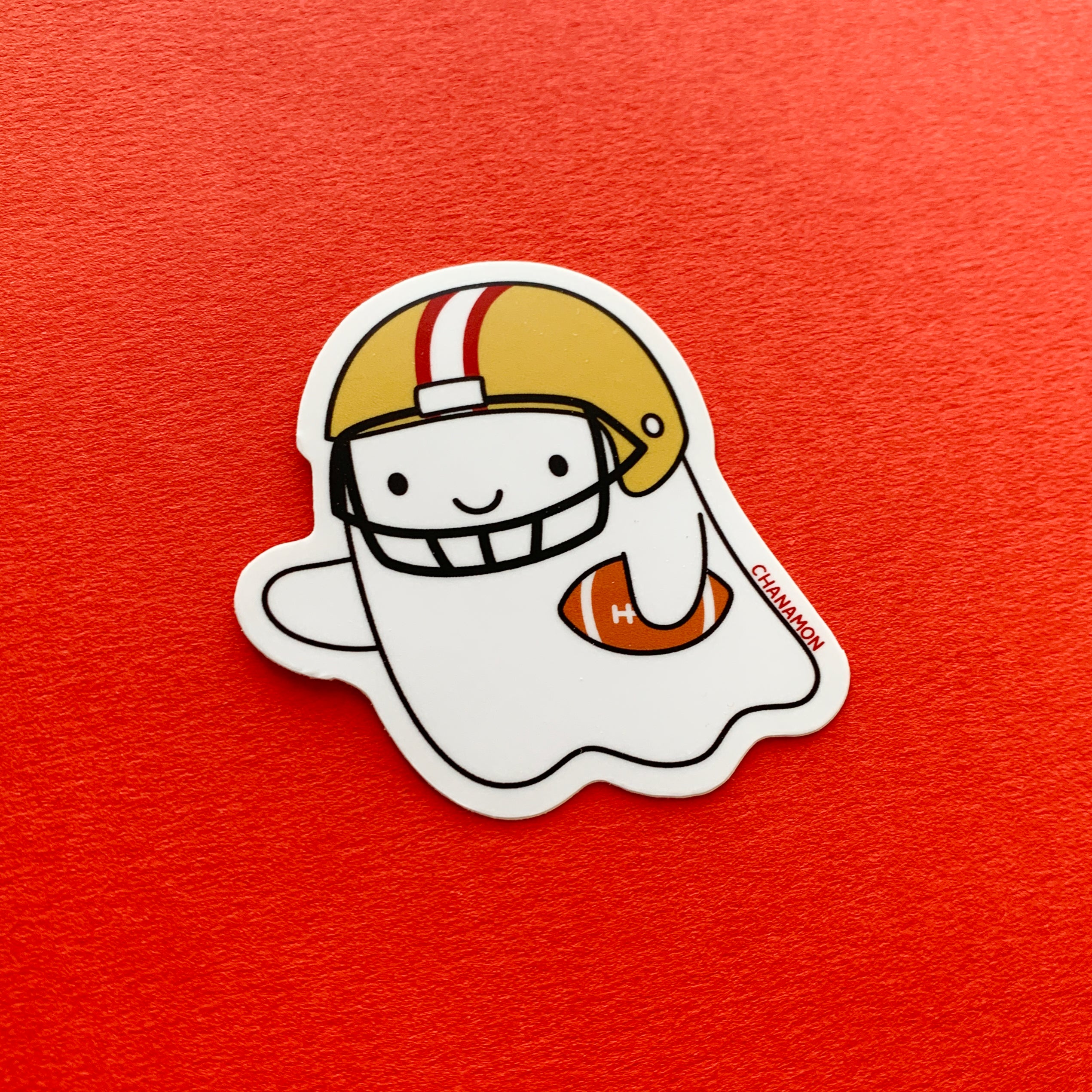 49ers Football Ghost Sticker