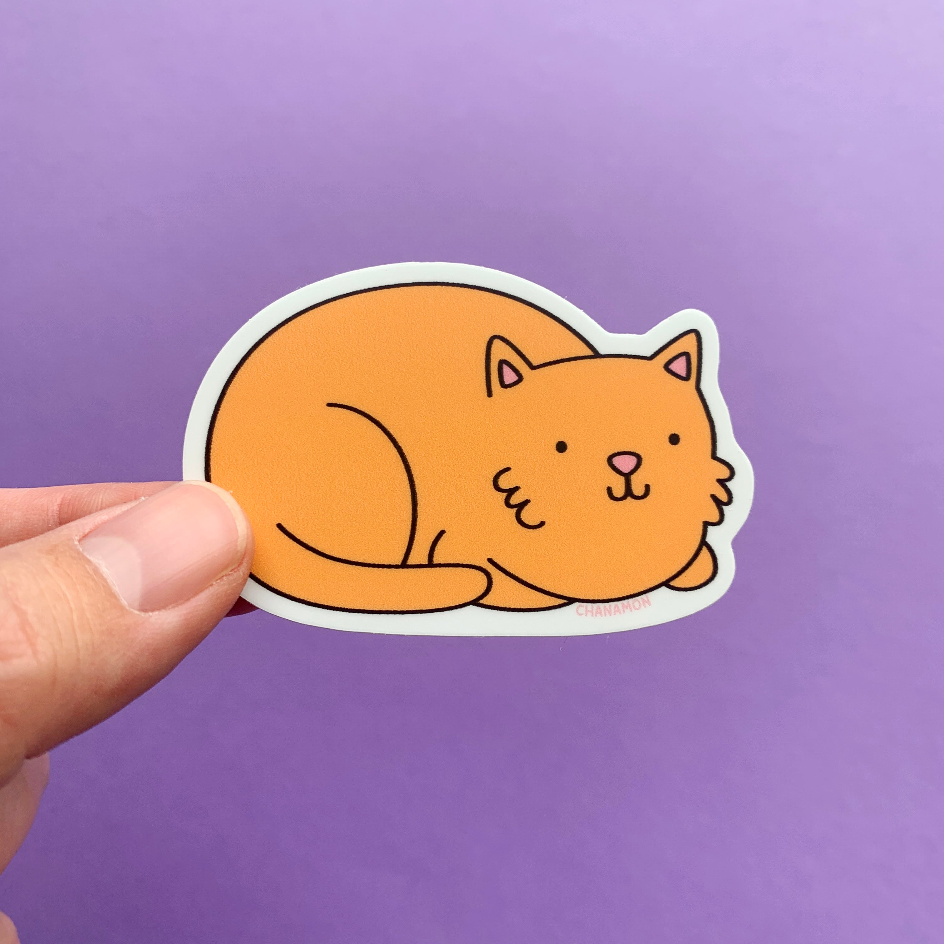 Orange Cat Loaf Sticker