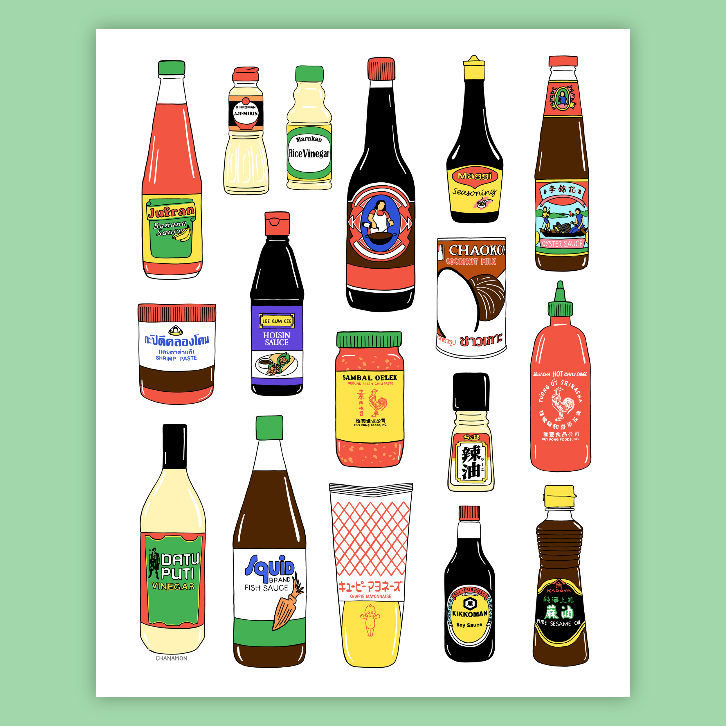 Asian Sauces Print