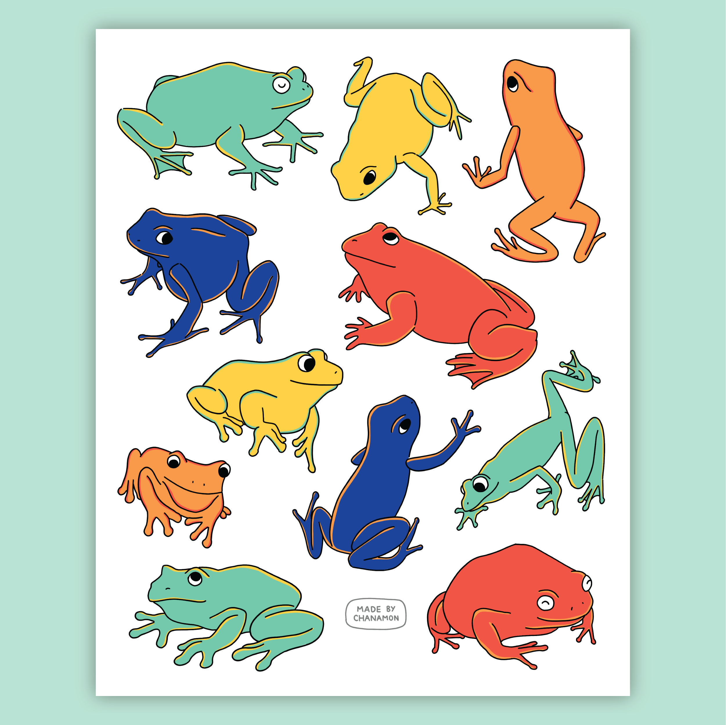 Frogs Print