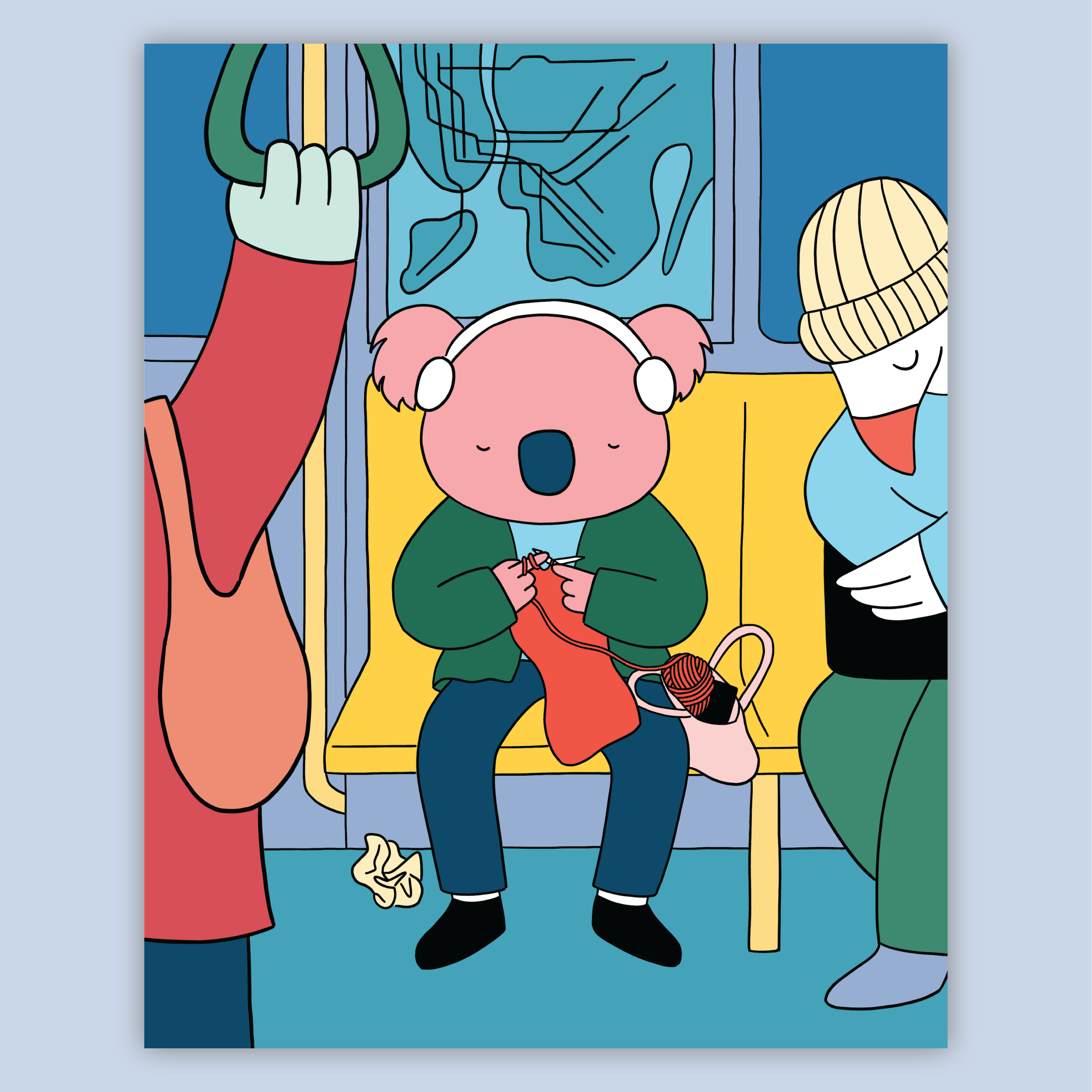 Knitting Koala Print