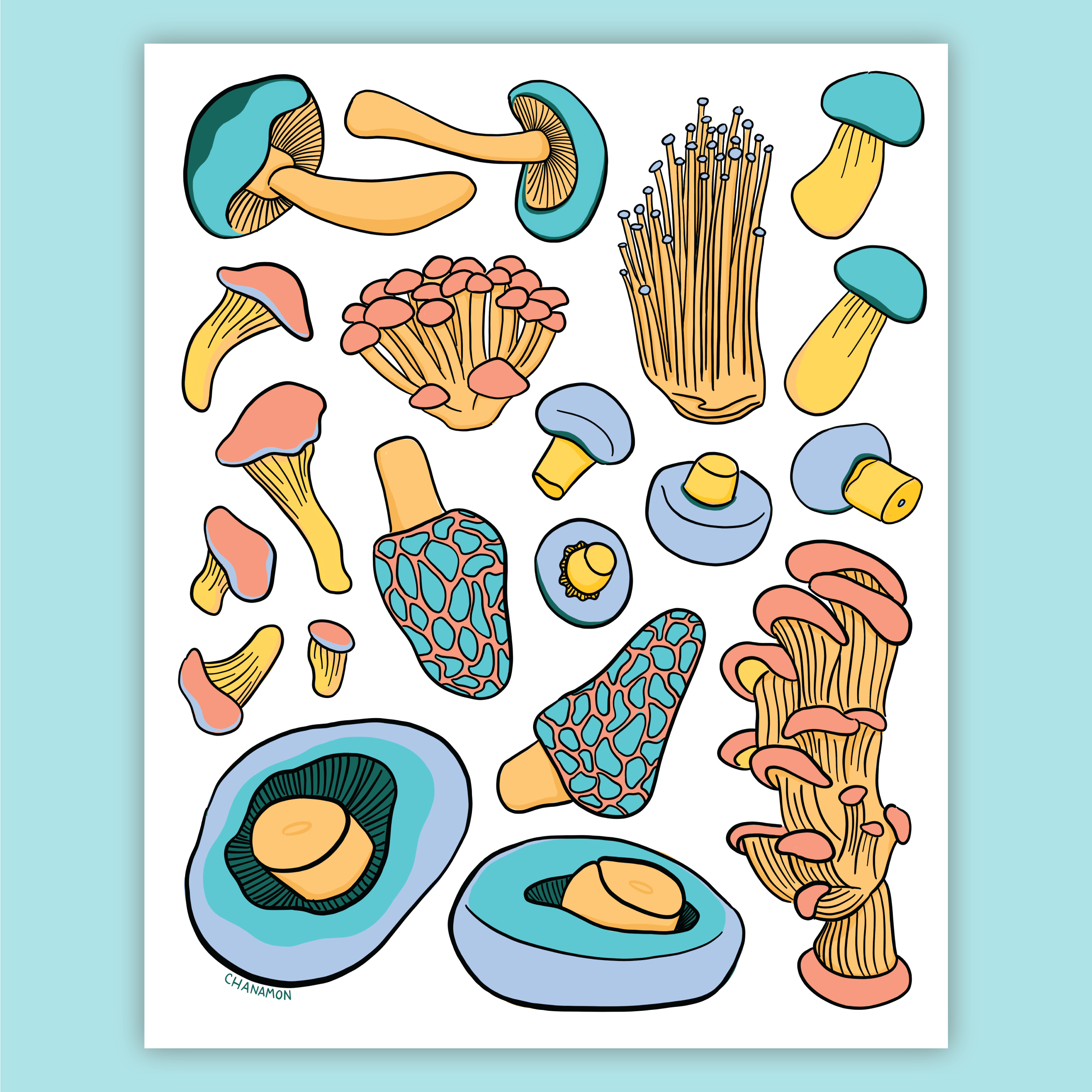 Mushrooms Print