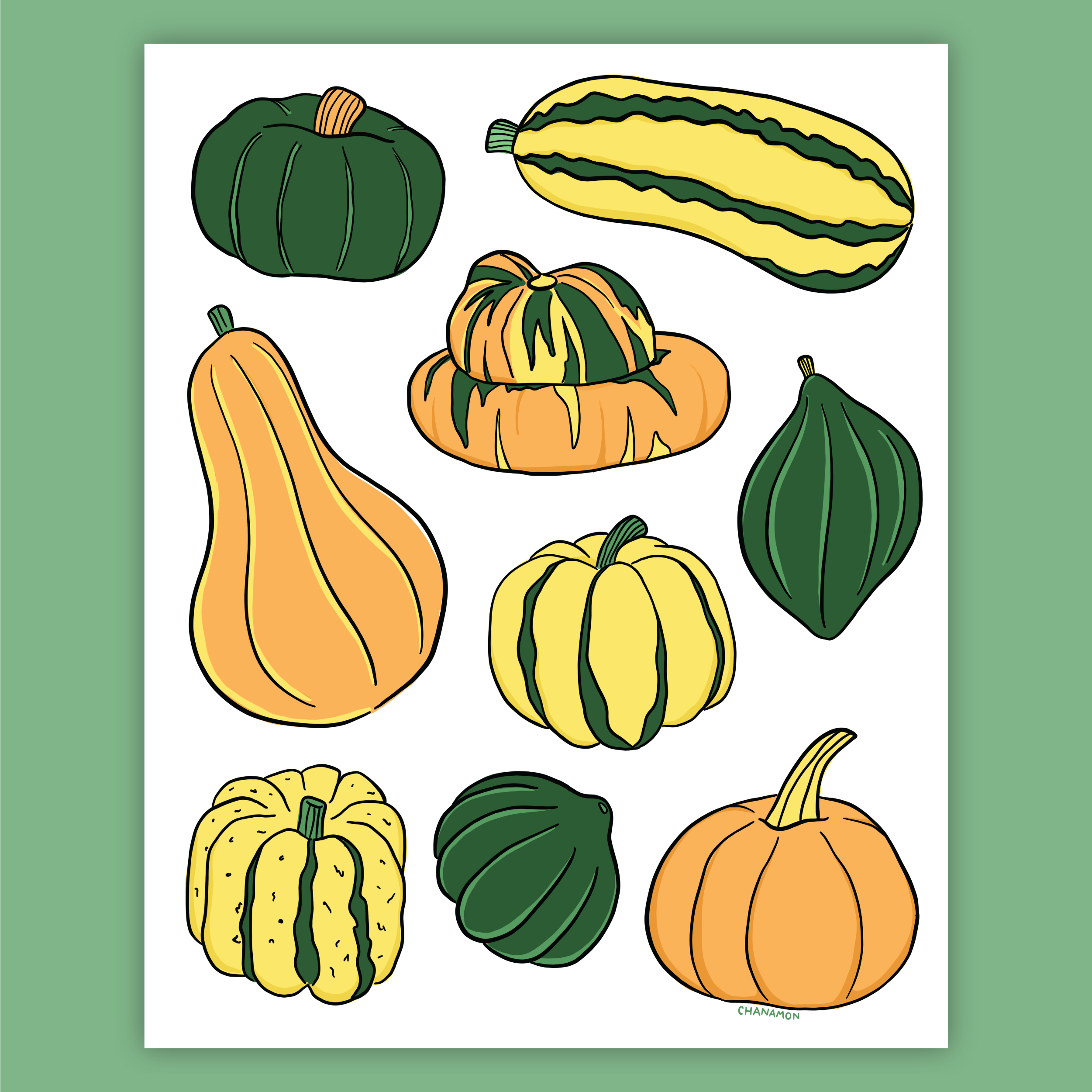 Winter Squash Print