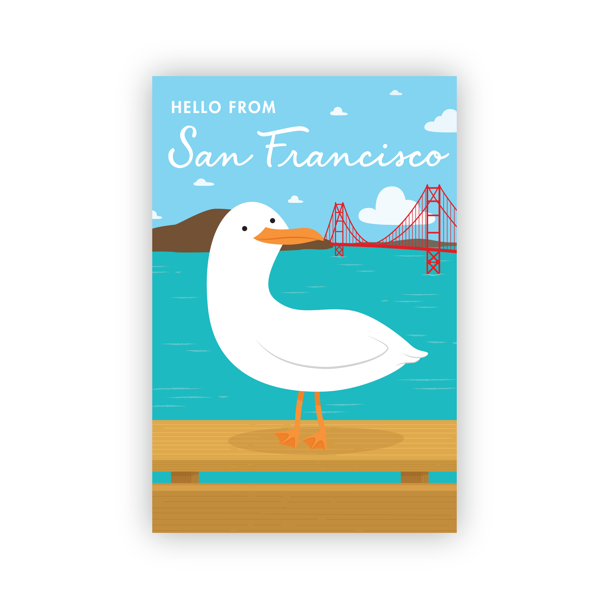 Hello from San Francisco Postcard