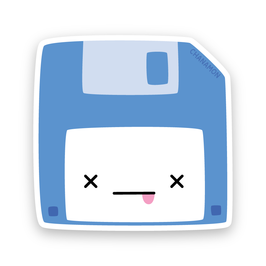 Dead Floppy Disk Sticker