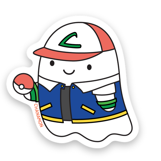 Pokemon Trainer Ghost Sticker