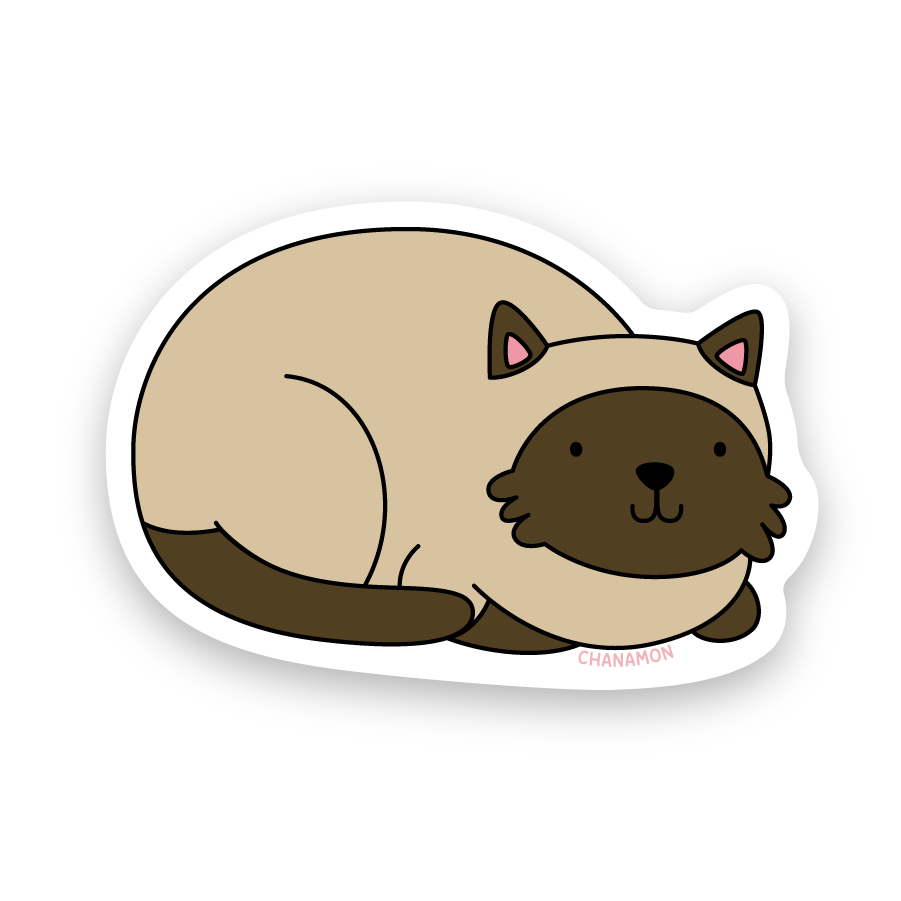 Siamese Cat Loaf Sticker