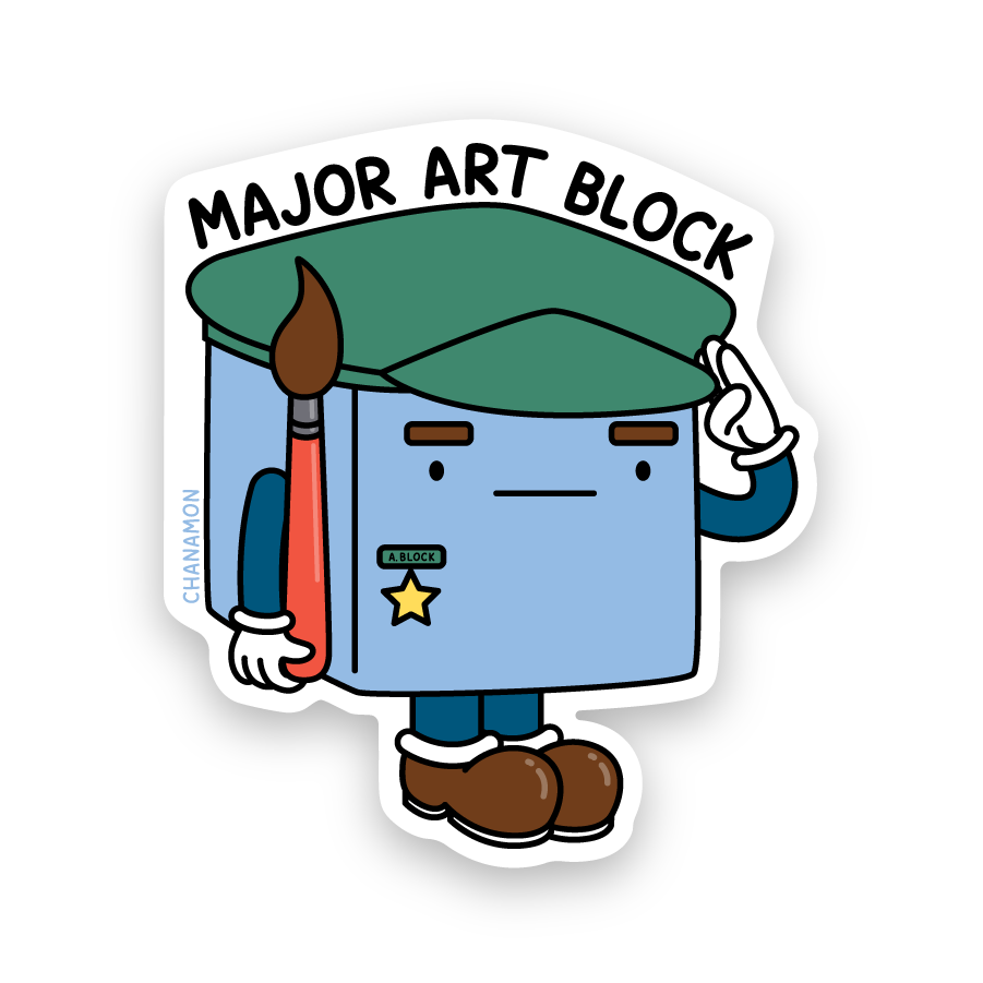 Major Art Block Sticker