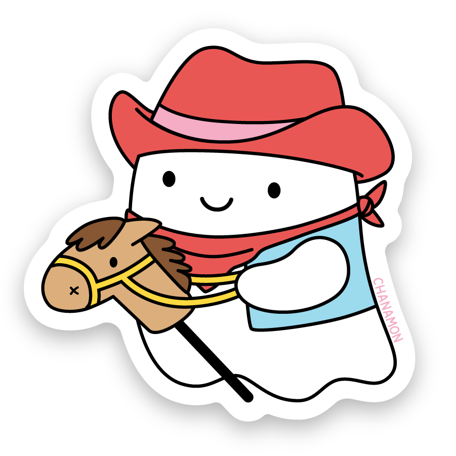 Cowboy Ghost Sticker