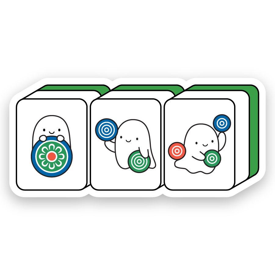 Mahjong Tiles 123 Sticker