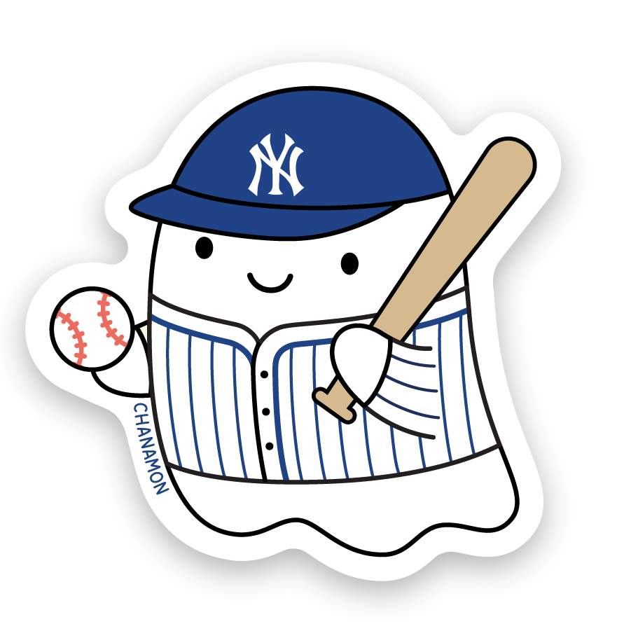 New York Yankees Baseball Ghost Sticker