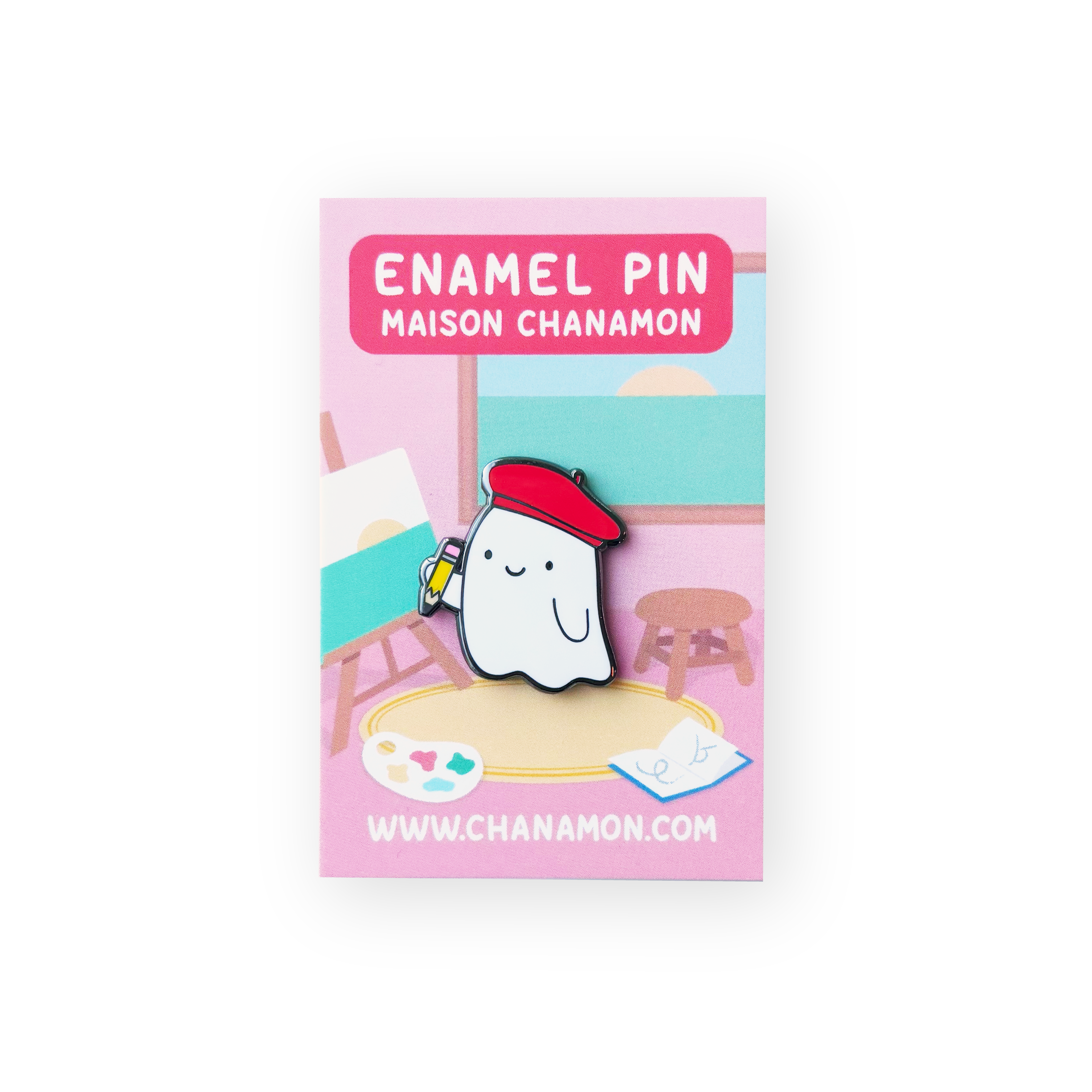 Artist Ghost Enamel Pin