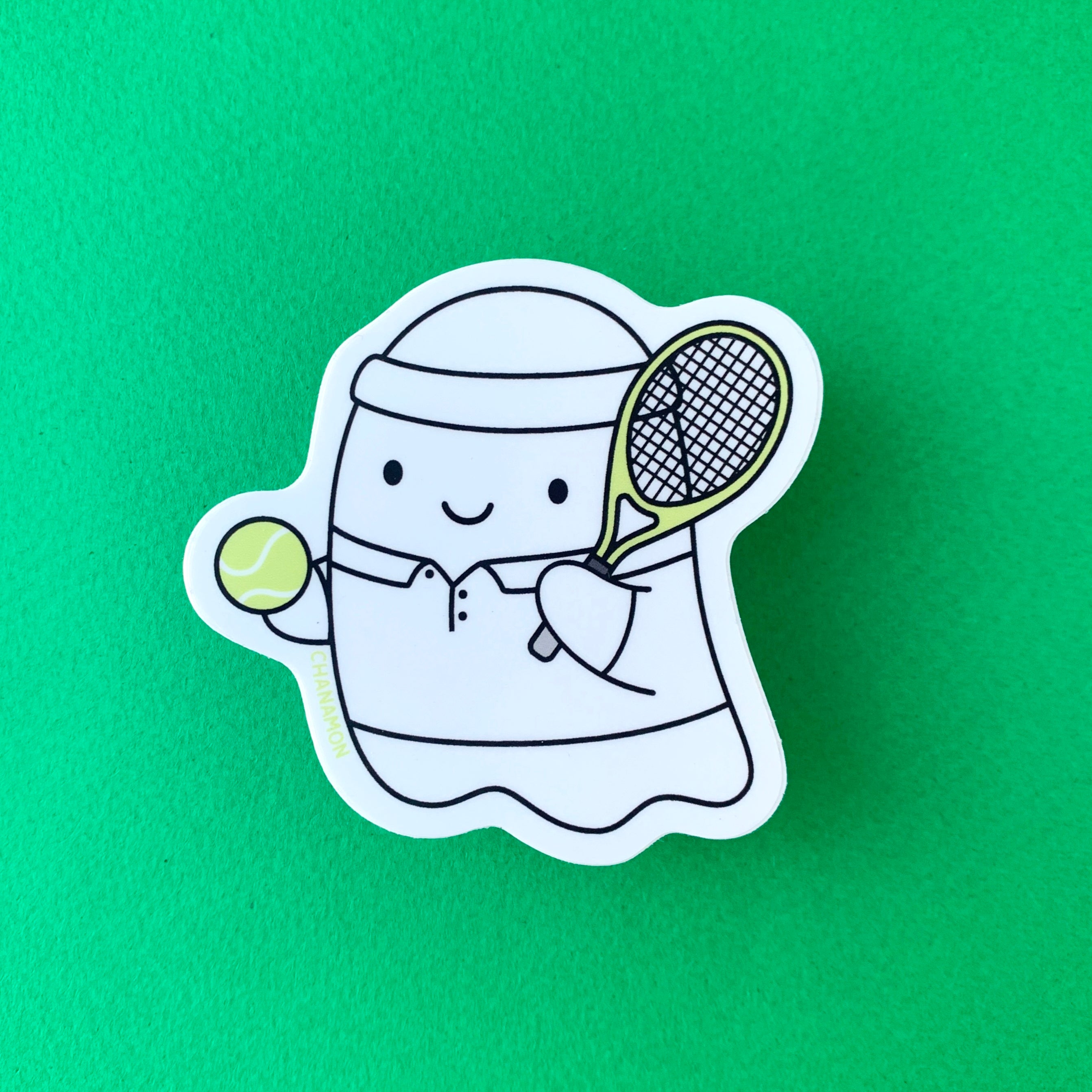 Tennis Ghost Sticker