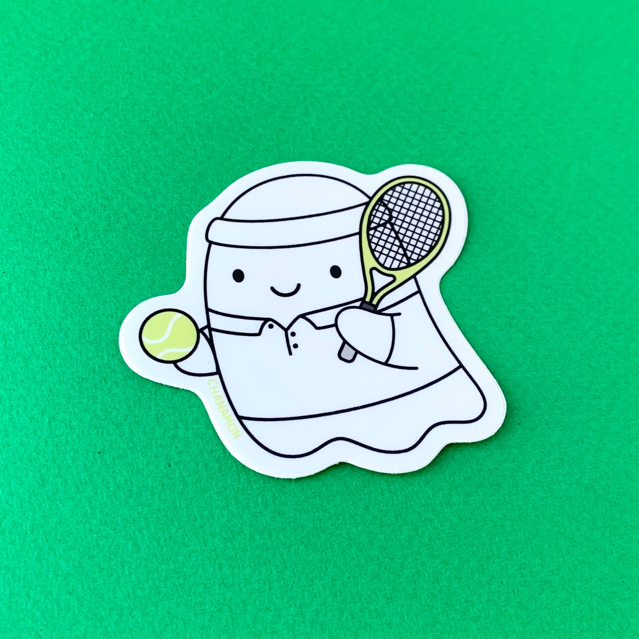 Tennis Ghost Sticker