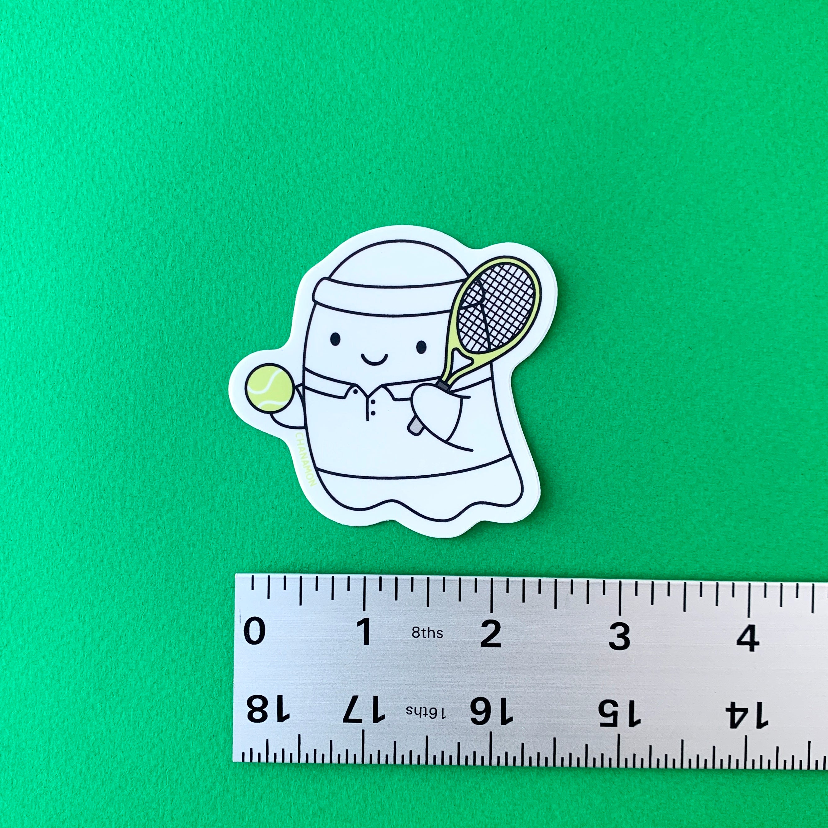 Tennis Ghost Sticker