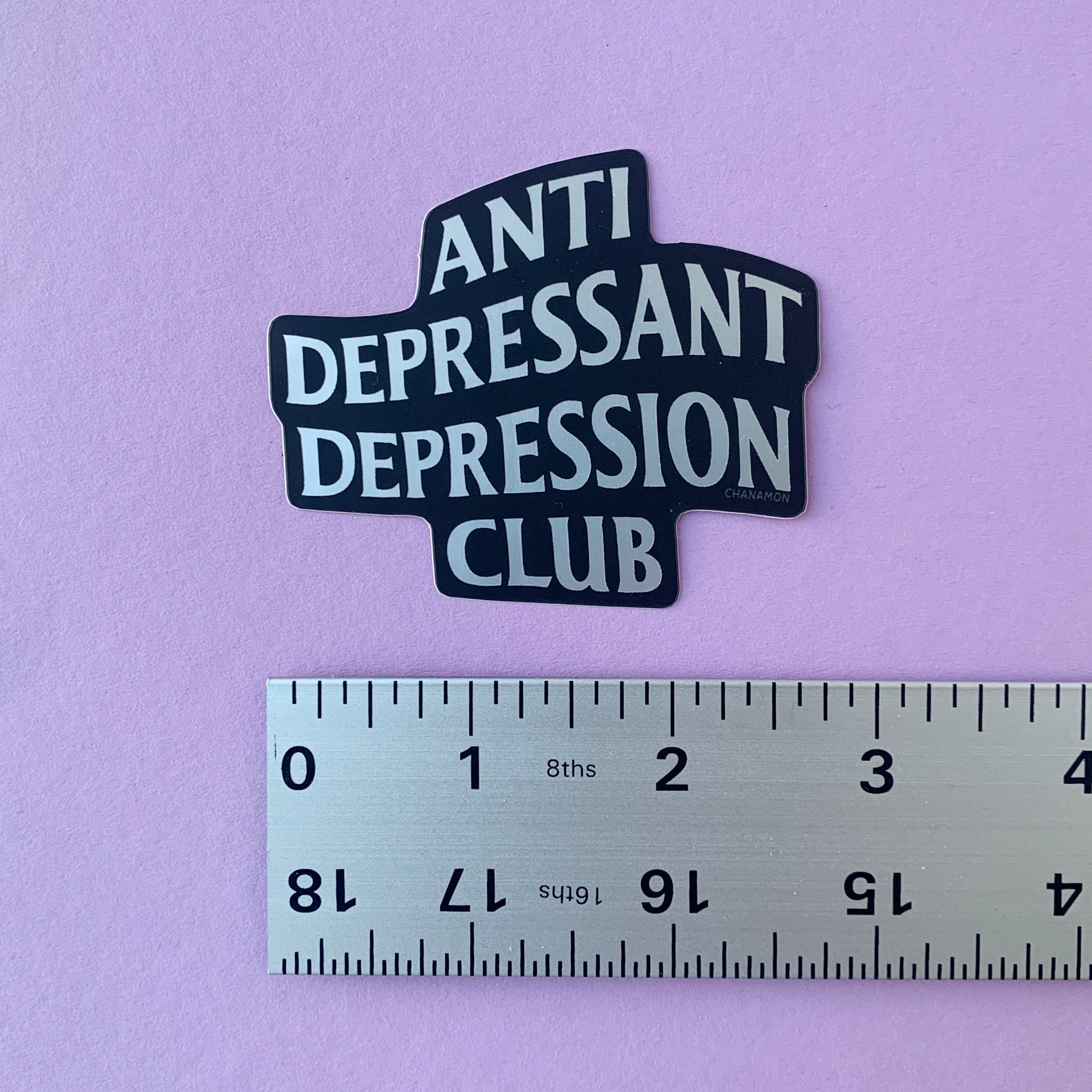 Anti-Depressant Depression Club Holographic Sticker