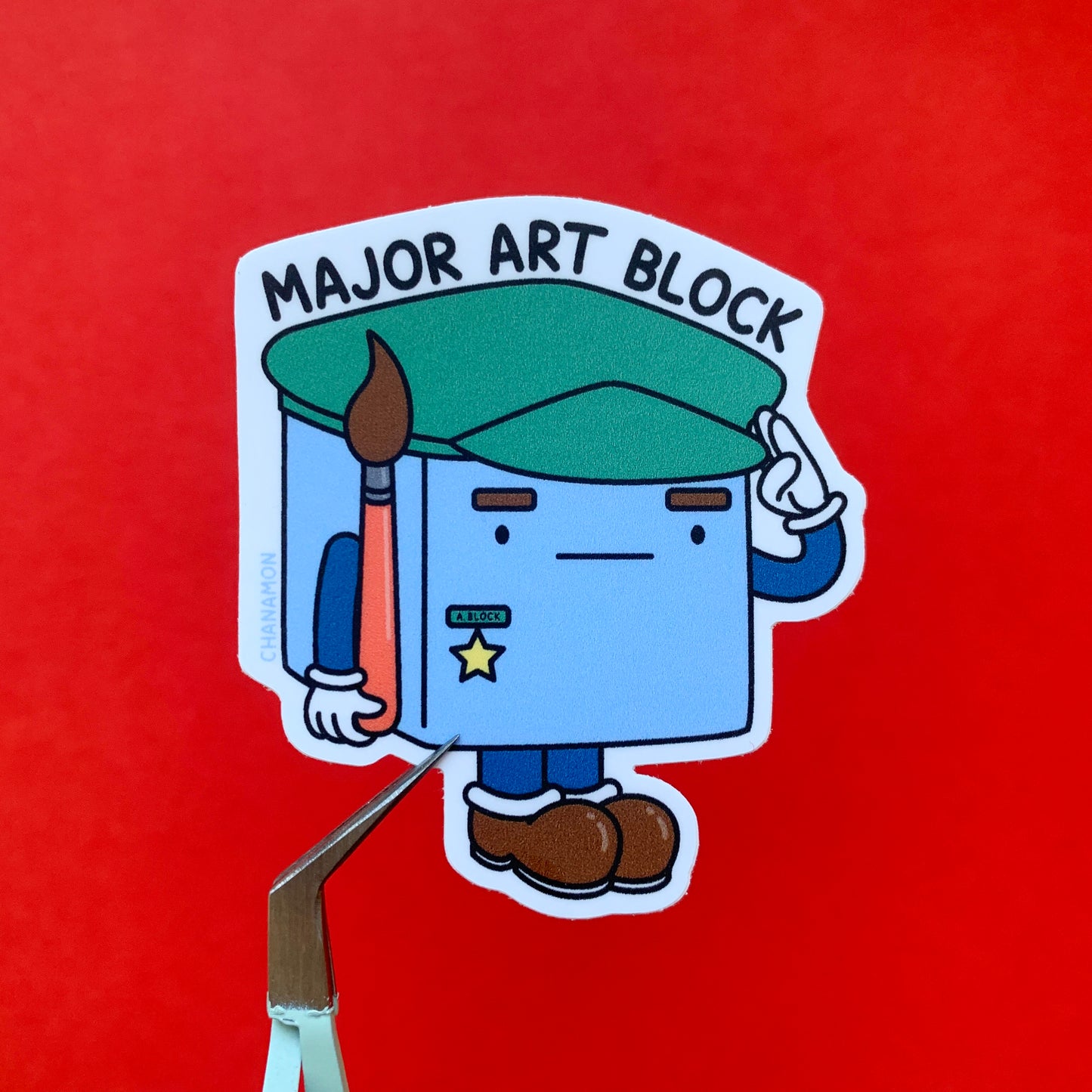 Major Art Block Sticker
