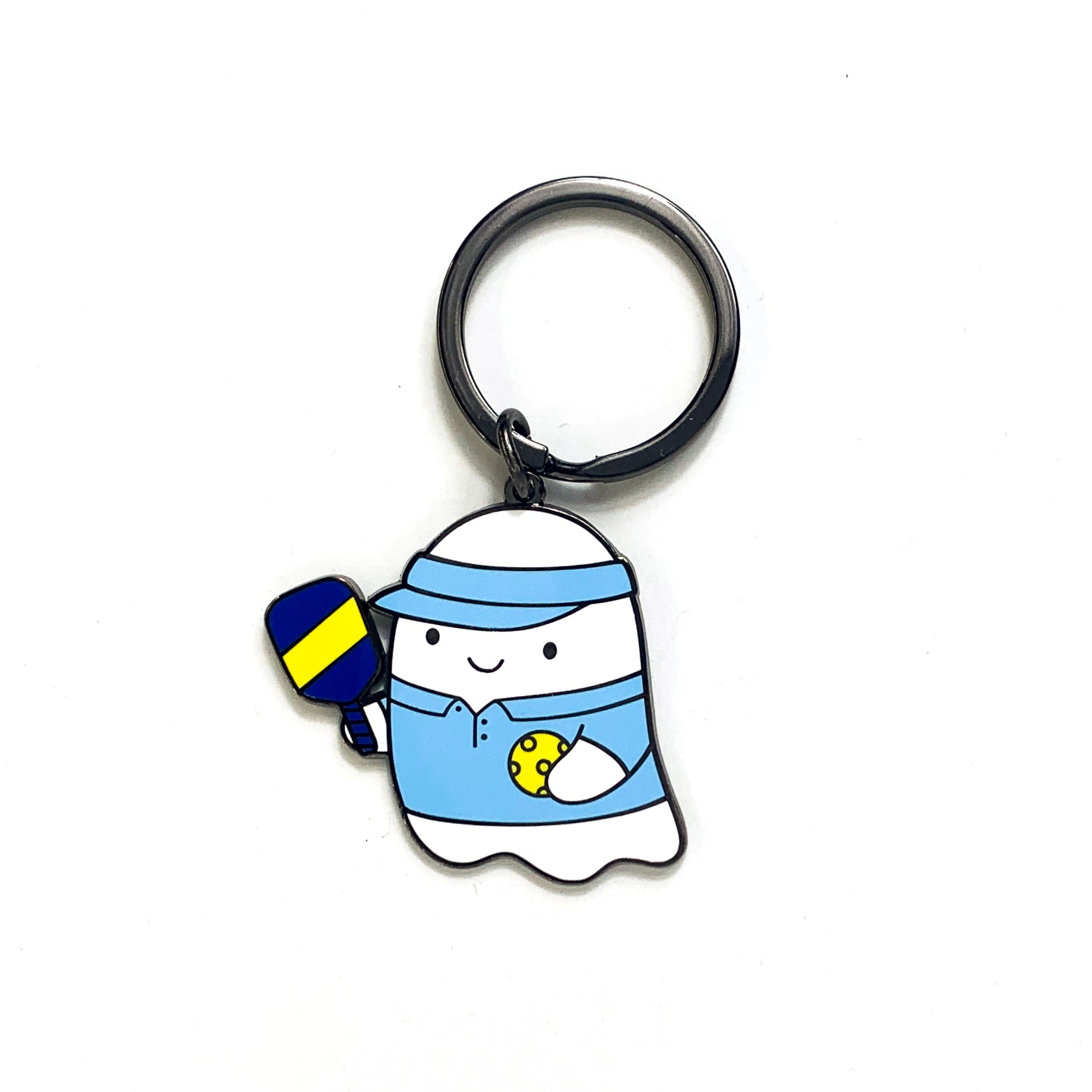 Pickleball Ghost Keychain